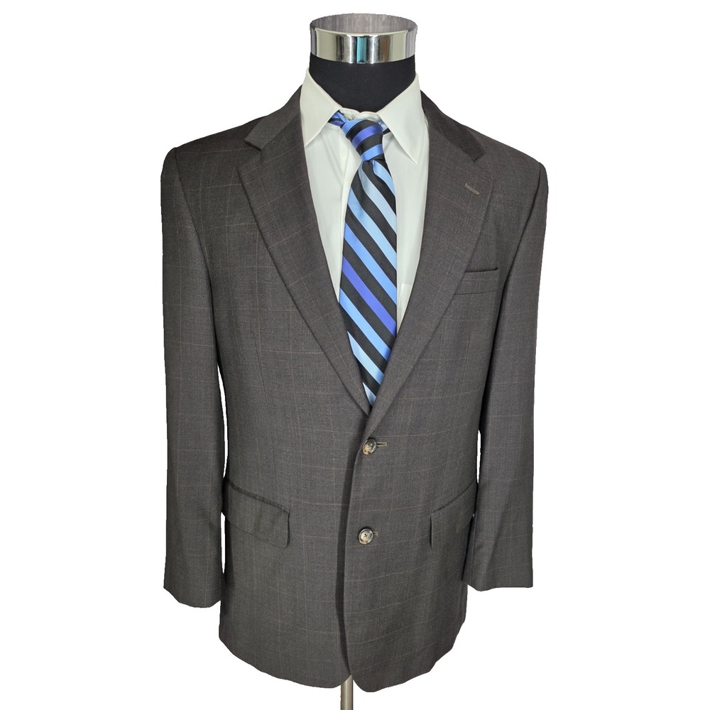 Jos A Bank Blazer Mens 40R Brown Sports‎ Coat Jacket 2 Buttons 100% Wool